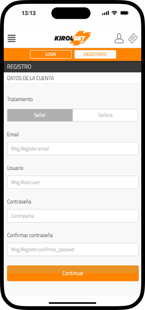 Kirolbet Registro